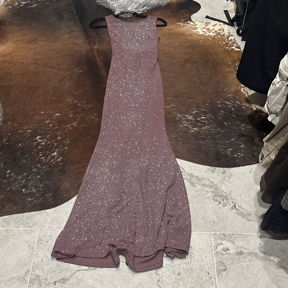 Elegant Mauve Evening Gown
